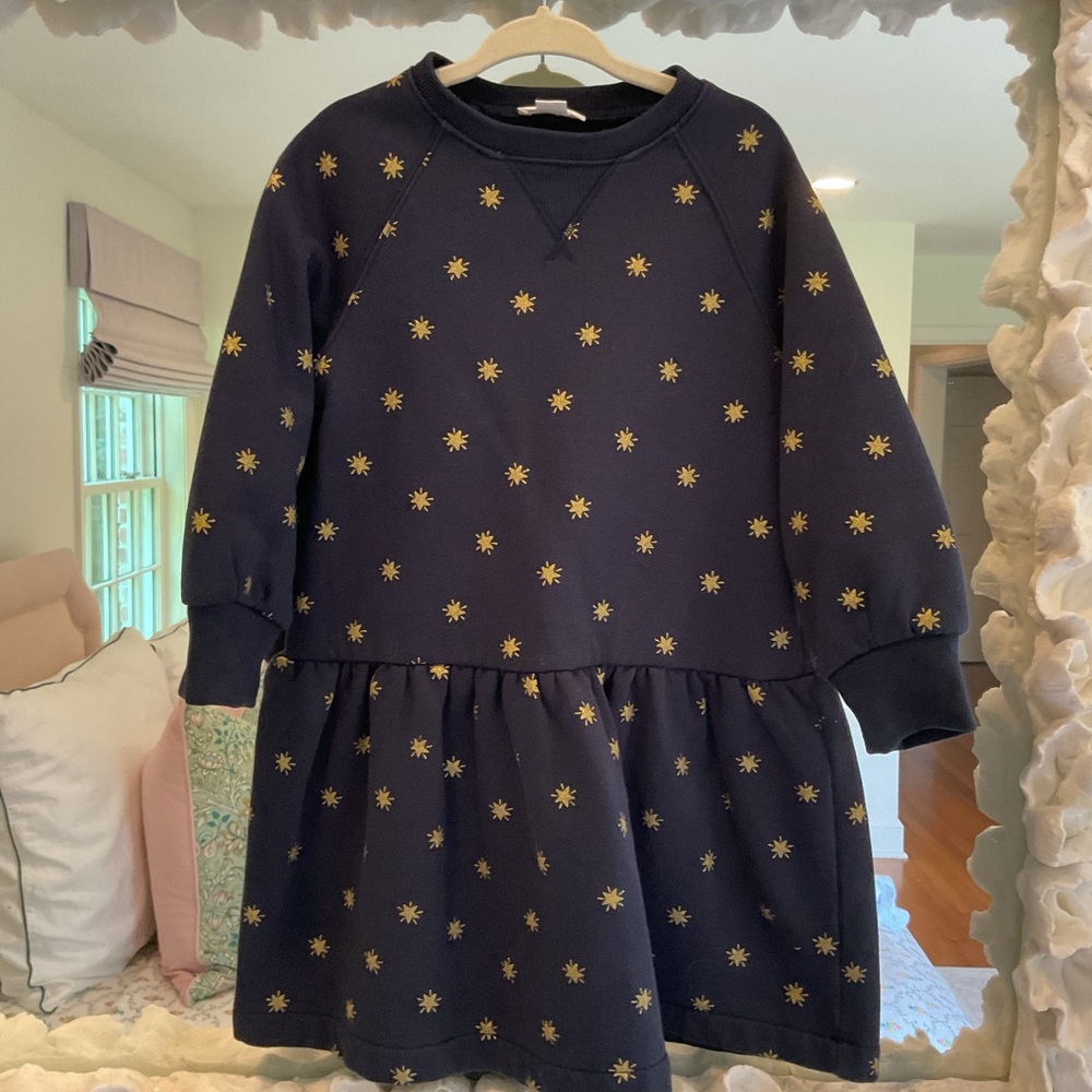 Crewcuts Blue Raglan Sleeve Casual Sweater Dress